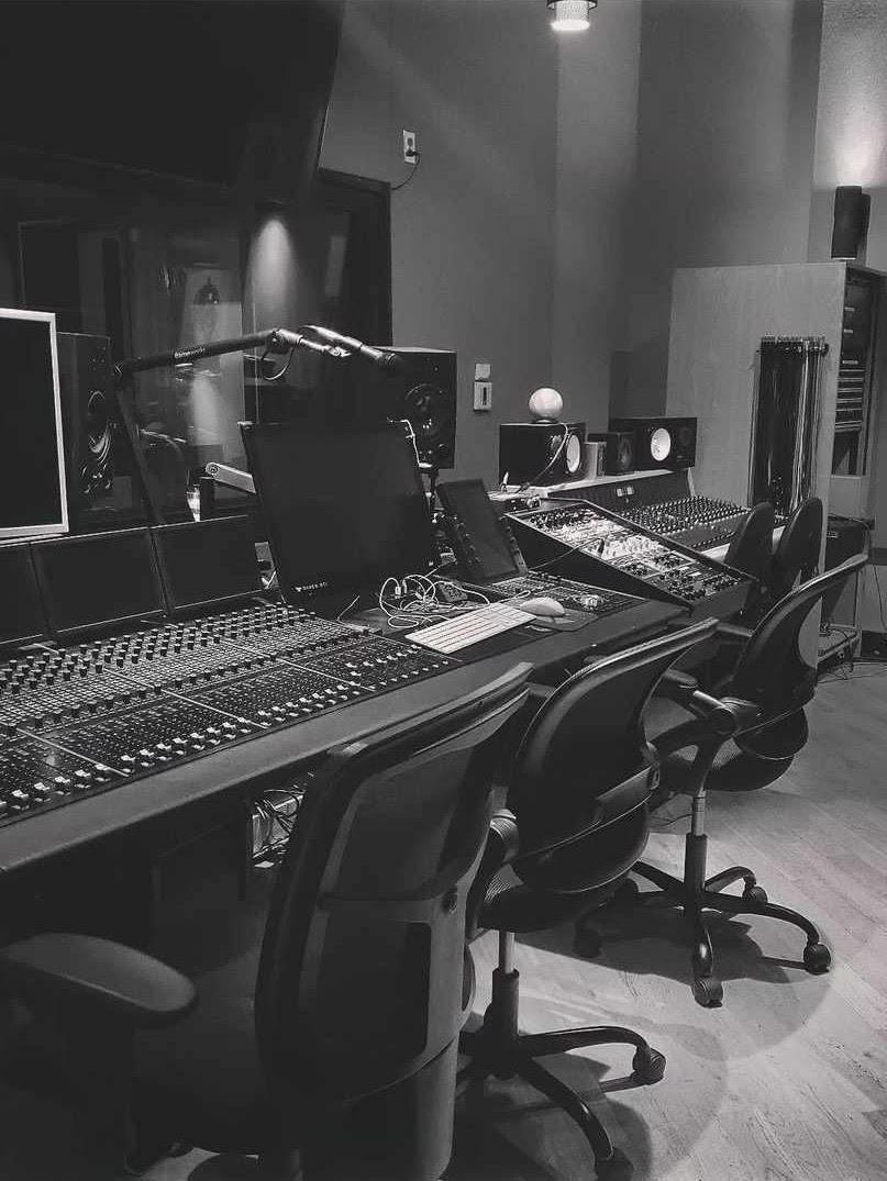 Studio Control Room & Mixing Desk